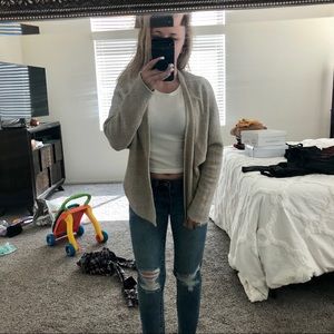 Brandy Melville tan knit cardigan sweater